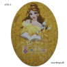 Belle Disney prinsesse  Printet strygelap oval 11x8 cm