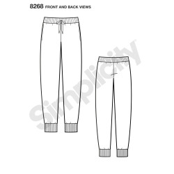 Jogging bukser m/lav talje Simplicity snitmønster 8268