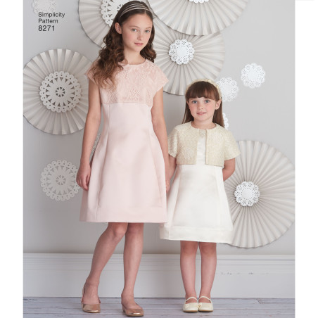 Pigekjole og kort jakke Simplicity snitmønster 8271