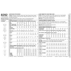 Kjole m/åben skulder snitmønster 8292