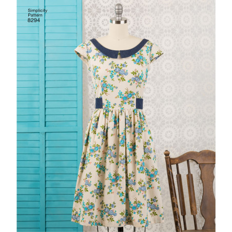 Sommerkjole  også plusmode snitmønster 8294