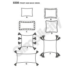 Puder snitmønster 8308 Simplicity