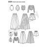 Nederdel ,  blonde top og halterneck top  snitmønster 8328 Simplicity