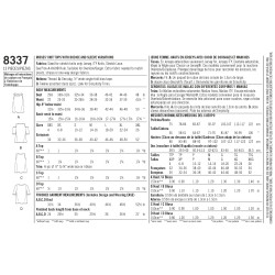 Tunika m/åben skulder snitmønster 8337 Simpilicity