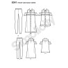 Sommerkjole og bluse m/åben skulder MimiGstyle  også plusmode snitmønster 8341 Simplicity