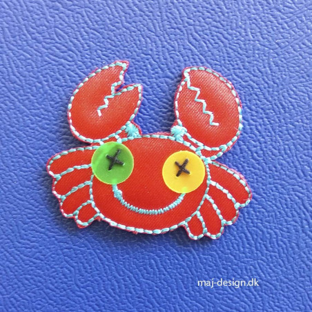Rød krappe strygemærke 3,5x4,5 cm