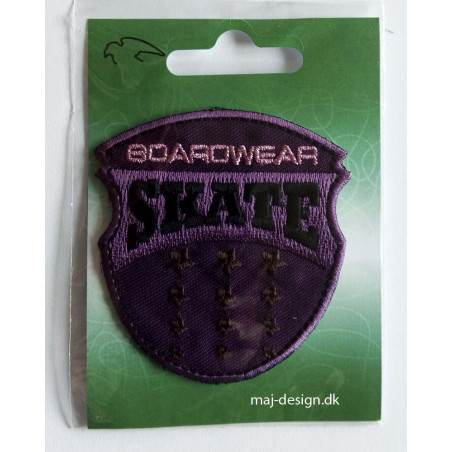 Skjole m/stjerner  skate strygemærke 7x6 cm