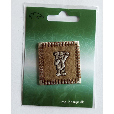 Lille Bamse strygemærke 4,5x4,5 cm