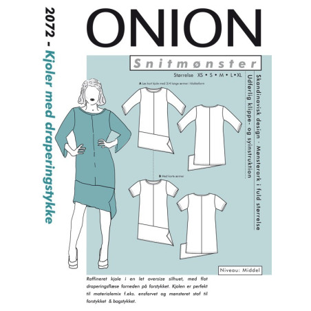 Kjoler m/draperingsstykke Onion snitmønster