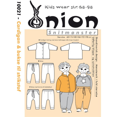 Cardigan & buks til strikstof Onion snitmønster