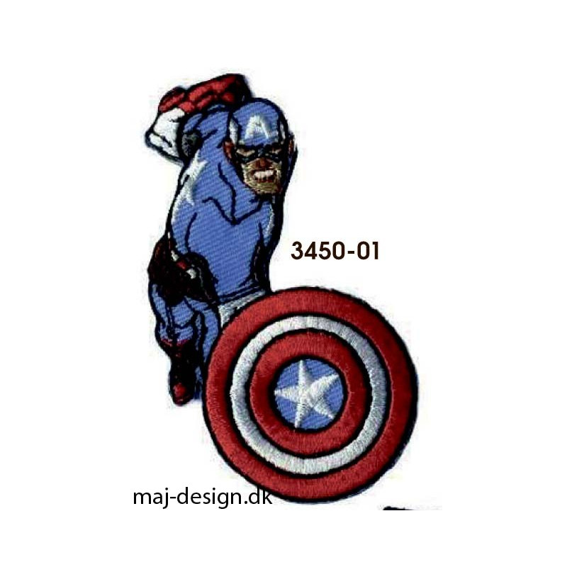 Captain America broderede strygemærke Captain America broderede strygemærke