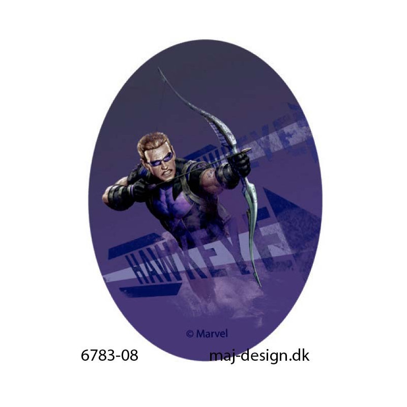 superhelte hawkeye printet strygemærke