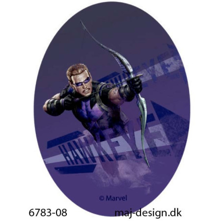 superhelte hawkeye printet strygemærke