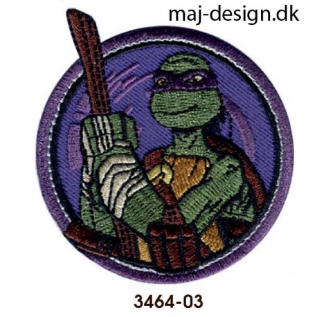 Teenage Mutant Ninja Turtles strygemærke Ø6 cm