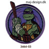 Teenage Mutant Ninja Turtles strygemærke Ø6 cm