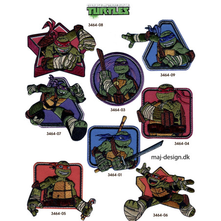Teenage Mutant Ninja Turtles strygemærke Ø6 cm