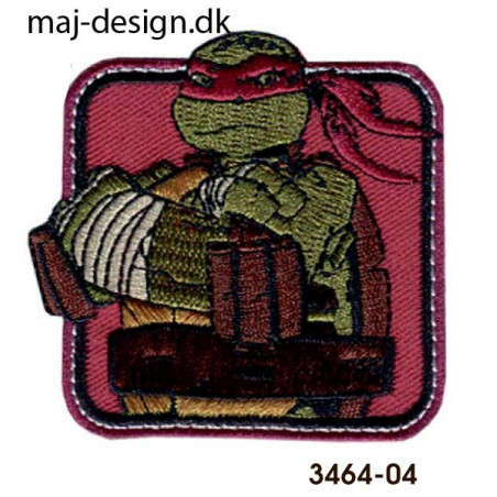 Teenage Mutant Ninja Turtles strygemærke 6,5 x 6,5 cm