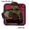 Teenage Mutant Ninja Turtles strygemærke 6,5 x 6,5 cm