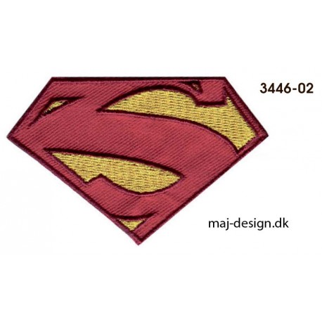 Superman logo strygemærke 8 x 5 cm