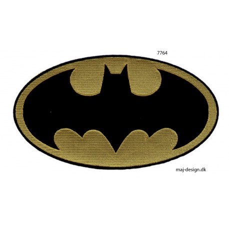 Stort Batman logo strygemærke 20 x 11 cm