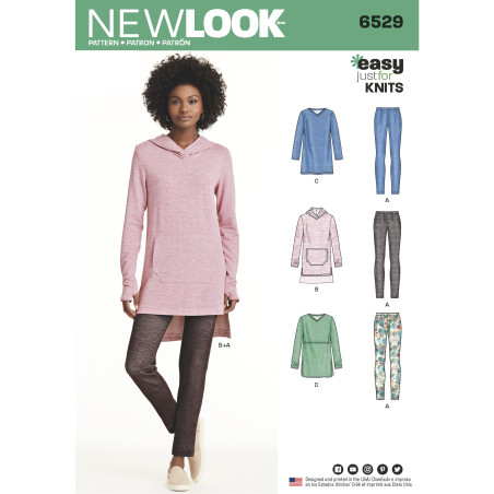 Bukser og tunika New look snitmønster 6529