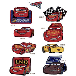 Biler 3 strygemærke 8,5 x 4 cm