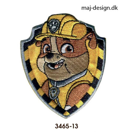 Rubble Paw Patrol broderet strygemærke 6 x 7 cm