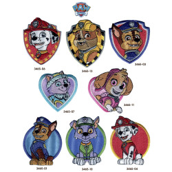 skye Paw Patrol broderet strygemærke 6,5 x 6,5 cm