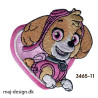 skye Paw Patrol broderet strygemærke 6,5 x 6,5 cm