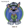 Rocky Paw Patrol broderet strygemærke 6 x 7 cm