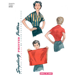 Vintage 1950ére Bluse simplicity snitmønster 8452