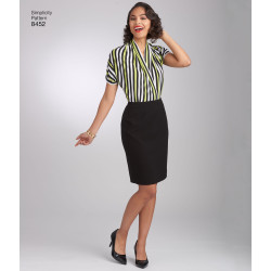 Vintage 1950ére Bluse simplicity snitmønster 8452