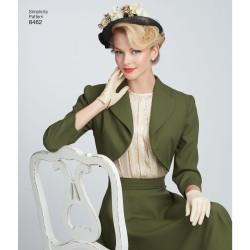 1940ére Vintage nederdel, bluse og jakke simplicity snitmønster 8462