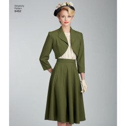 1940ére Vintage nederdel, bluse og jakke simplicity snitmønster 8462