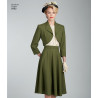 1940ére Vintage nederdel, bluse og jakke simplicity snitmønster 8462