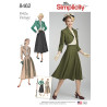 1940ére Vintage nederdel, bluse og jakke simplicity snitmønster 8462