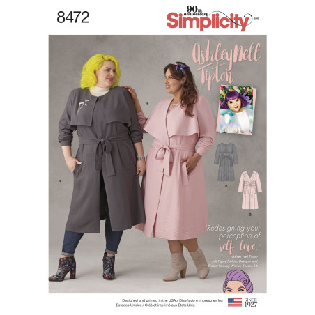 Frakke plusmode simplicity snitmønster 8472
