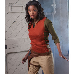 Voksen kostume bukser, pistolbælt og vest simplicity snitmønster 8480