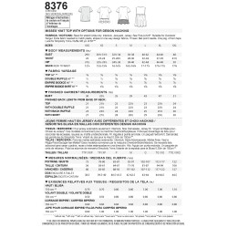 Bluse simplicity snitmønster 8376