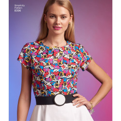 Kjole  og bælte også plusmode simplicity snitmønster 8396