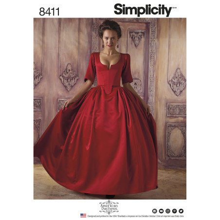 Outlander kostume overdel og nederdel simplicity snitmønster 8411