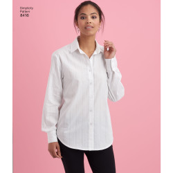 Skjorte m/åben ryg også plusmode  simplicity snitmønster 8416