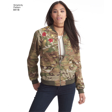 Bomber jakke simplicity snitmønster 8418