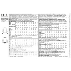 Bomber jakke simplicity snitmønster 8418