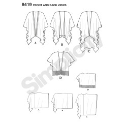 Løs kimono simplicity snitmønster 8419