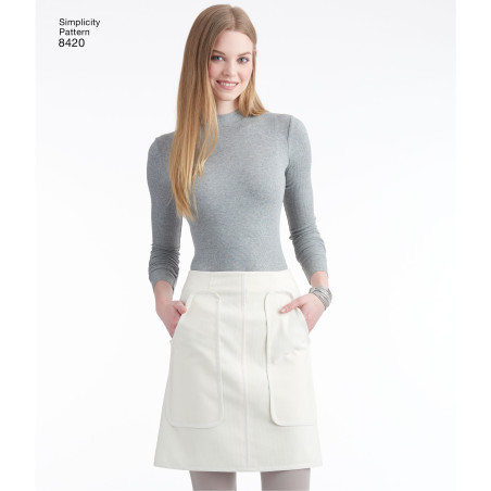 Kort nederdel simplicity snitmønster 8420