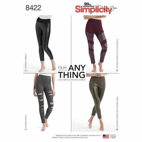 Leggings simplicity snitmønster 8422
