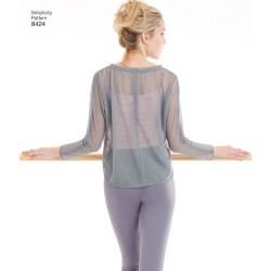 Leggings m/bånd og top simplicity snitmønster 8424