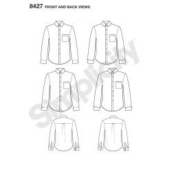 Herreskjorte MimiGstyle simplicity snitmønster 8427
