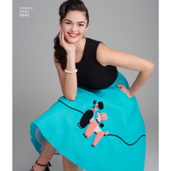 1950ére vintage Nederdel og skærf også plusmode simplicity  snitmønster 8456